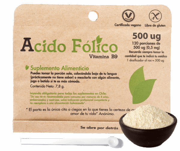 Acido folico 120 porciones 500ug (dulzura natural)