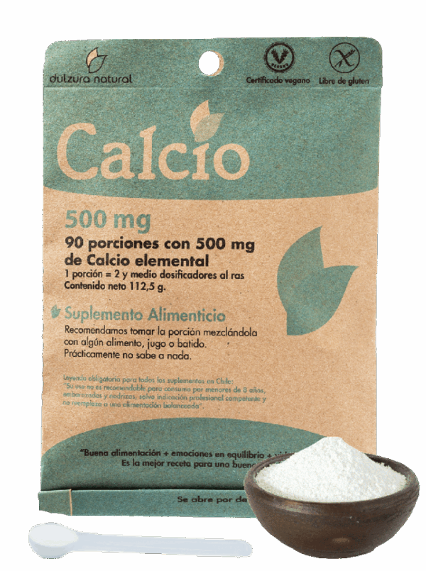 CALCIO: 90 PORCIONES CON 500 MG DE CALCIO ELEMENTAL (DULZURA NATURAL)