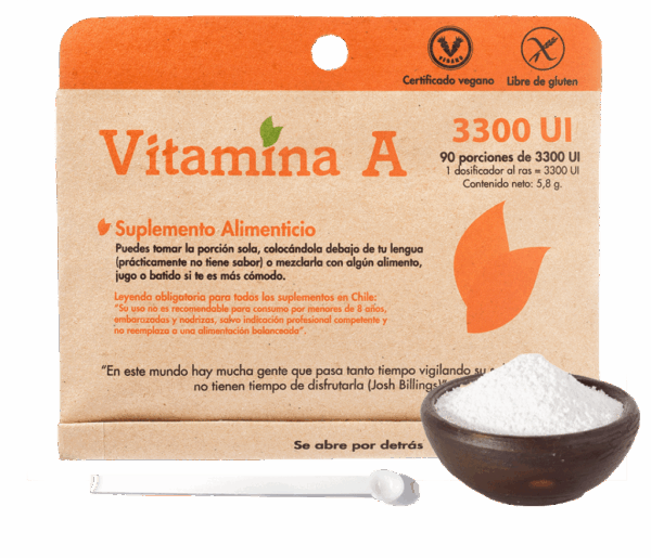 Vitamina A: 90 porciones 3300 UI (dulzura natural)