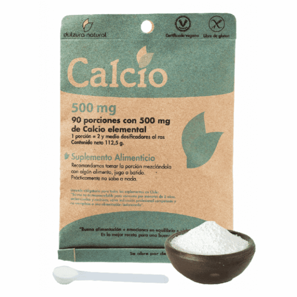 CALCIO: 90 PORCIONES CON 500 MG DE CALCIO ELEMENTAL (DULZURA NATURAL)