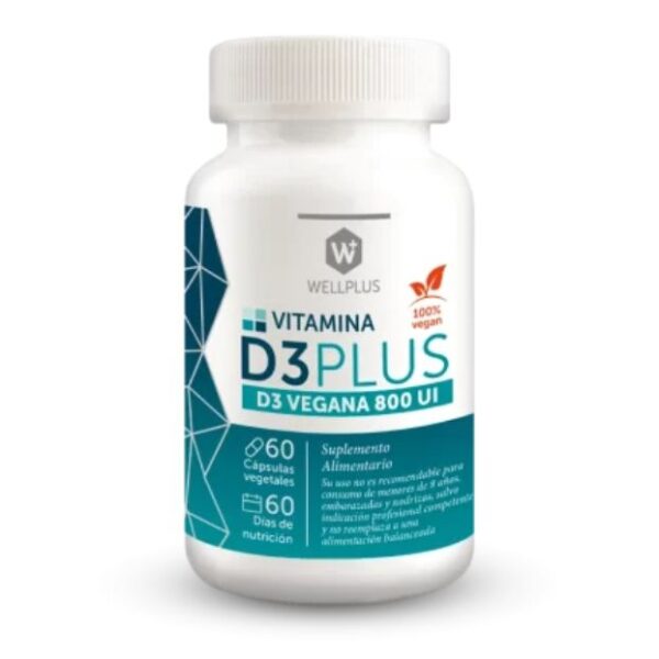 VITAMINA D3 PLUS VEGANA 60 CAPSULAS WELLPLUS
