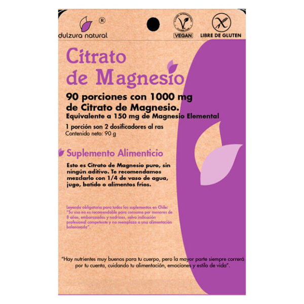 CITRATO DE MEGNESIO 90 porciones  DULZURA NATURAL