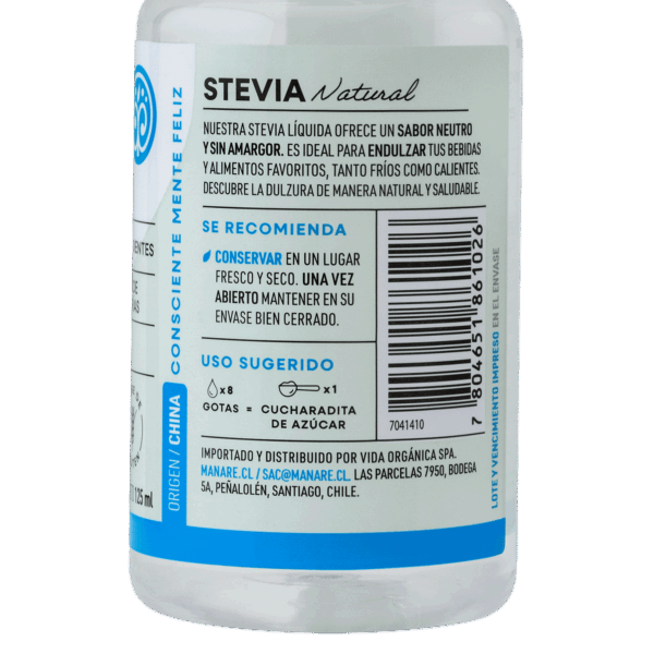 STEVIA LIQUIDA 125ml MANARE - Imagen 2